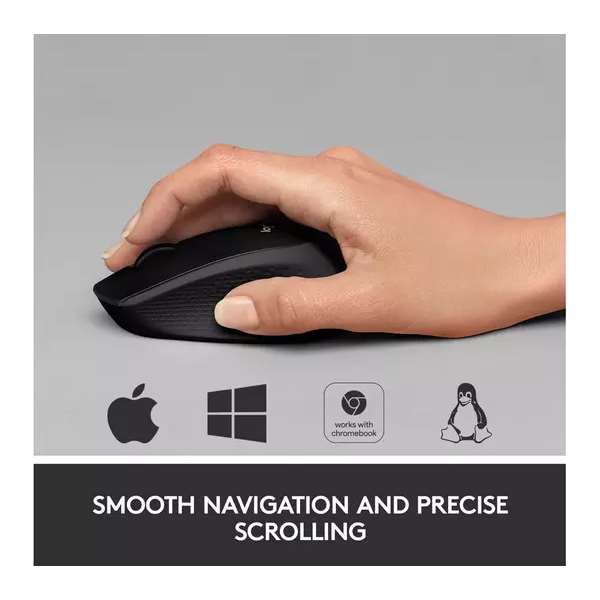 Logitech M330 SILENT PLUS Wireless Mouse, 2.4GHz with USB Nano Receiver - 1